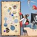Pirate Toss Game for Kids, Pirate Banner with 3 Bean Bags for Kids Pirate Theme Party Decorations and Supplies