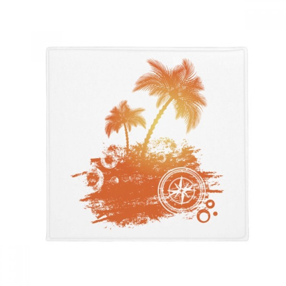 Tapis de sol antidérapant avec motif de cocotier plage 80x80cm multicolore