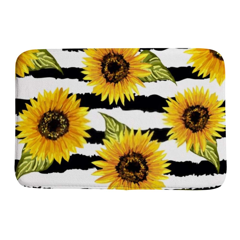 Tapis de salle de bain tournesol pour sécuriser la douche et décorer la cuisine