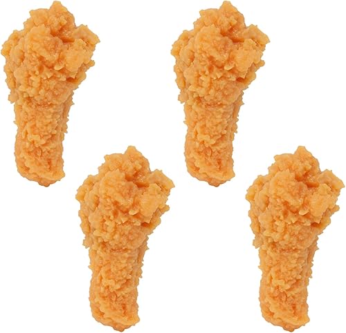 yueton 4 patas de pollo artificiales realistas de PVC, simulación realista, carne cocida, pollo frito, imitación de alimento, accesorios para
