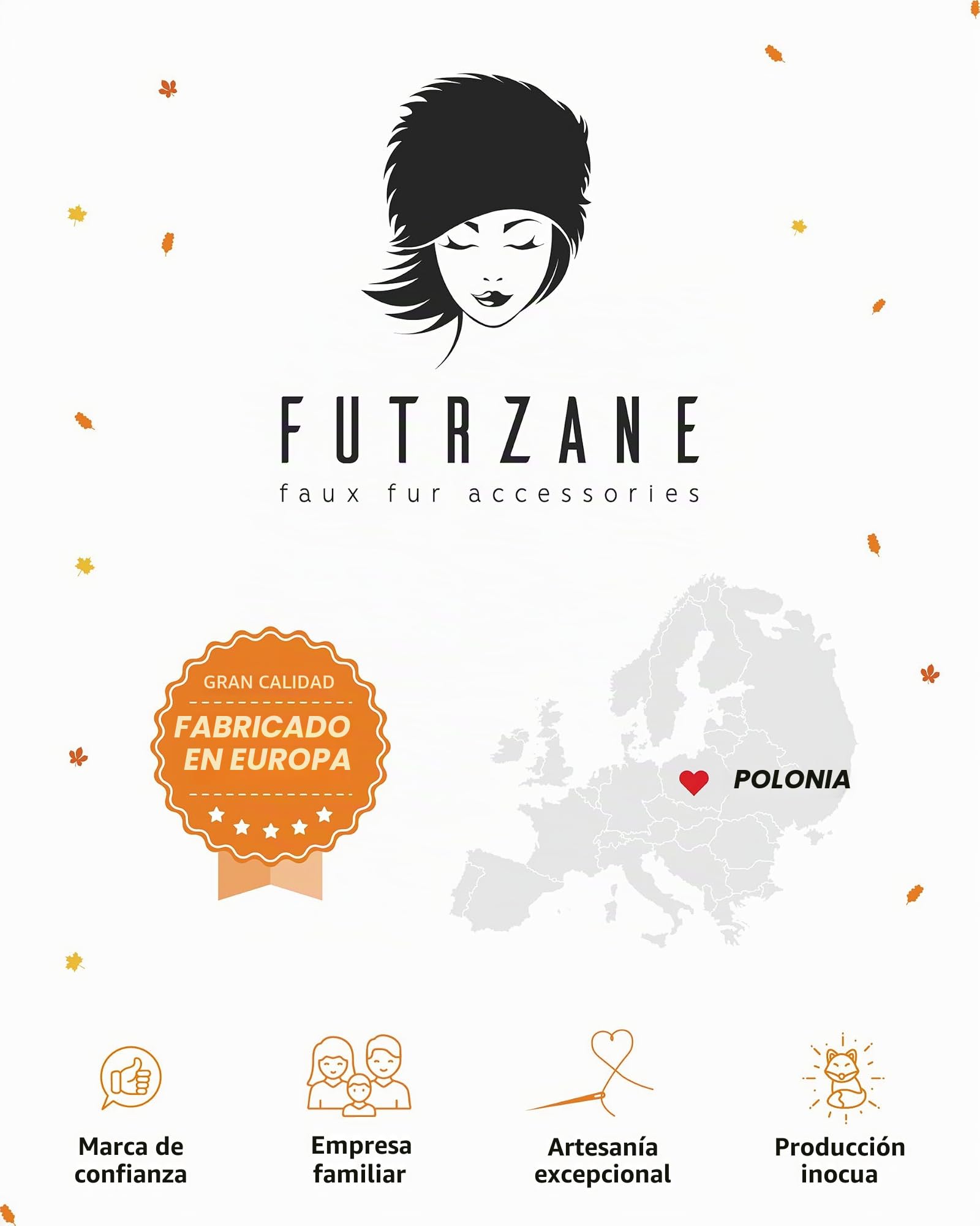 Futrzane Classic Bufanda - Cuellos de Pieles Sinteticos para Abrigo - Chal Pelo