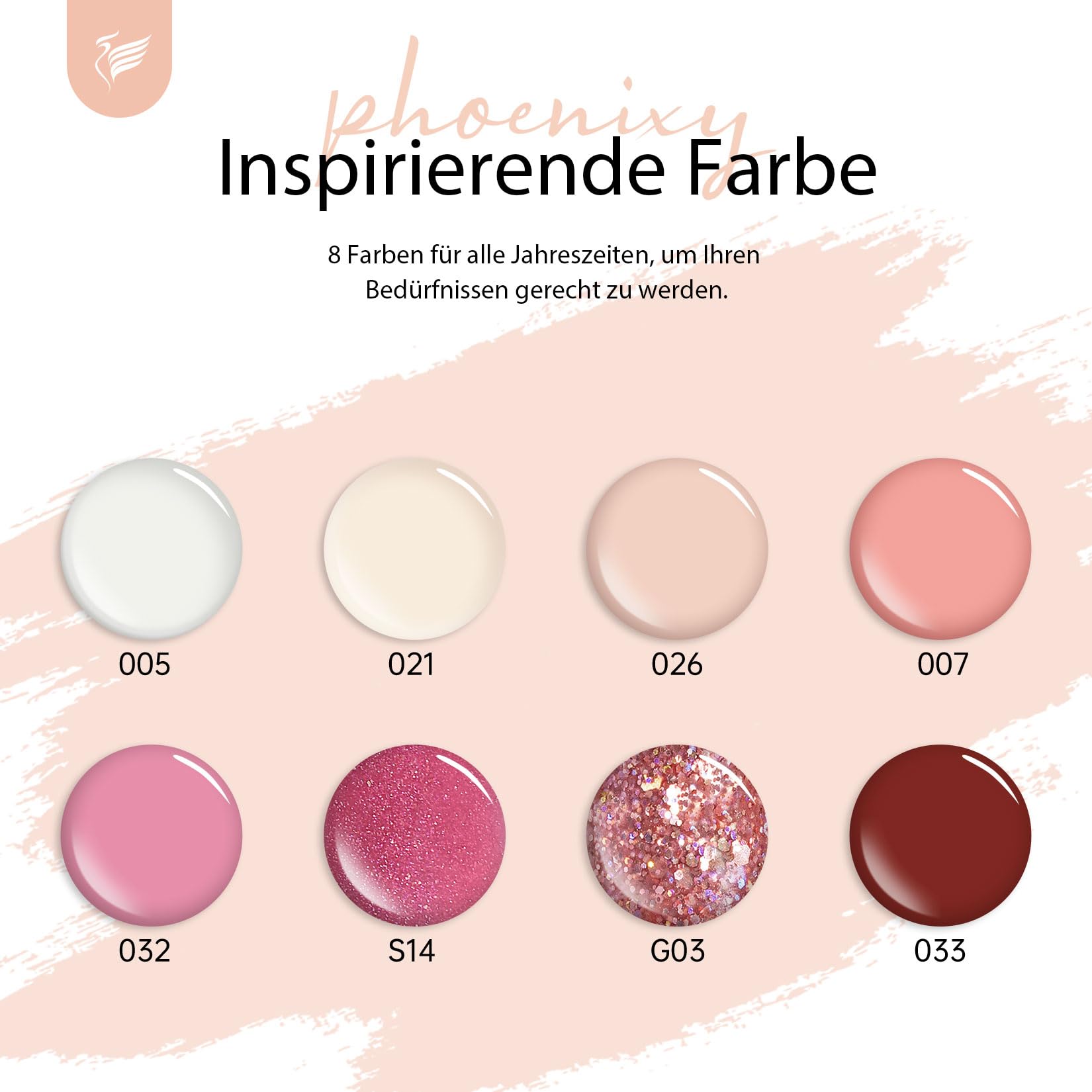 PHOENIXY Nagelset Gelnägel Starterset, 8 Farben Gel Nägel Set mit 36W U V/LED Nagellampe, Poly Nagelgel Set mit Manicure Tools Komplette Poly Nail Gel Starter Set Geschenk für Frauen