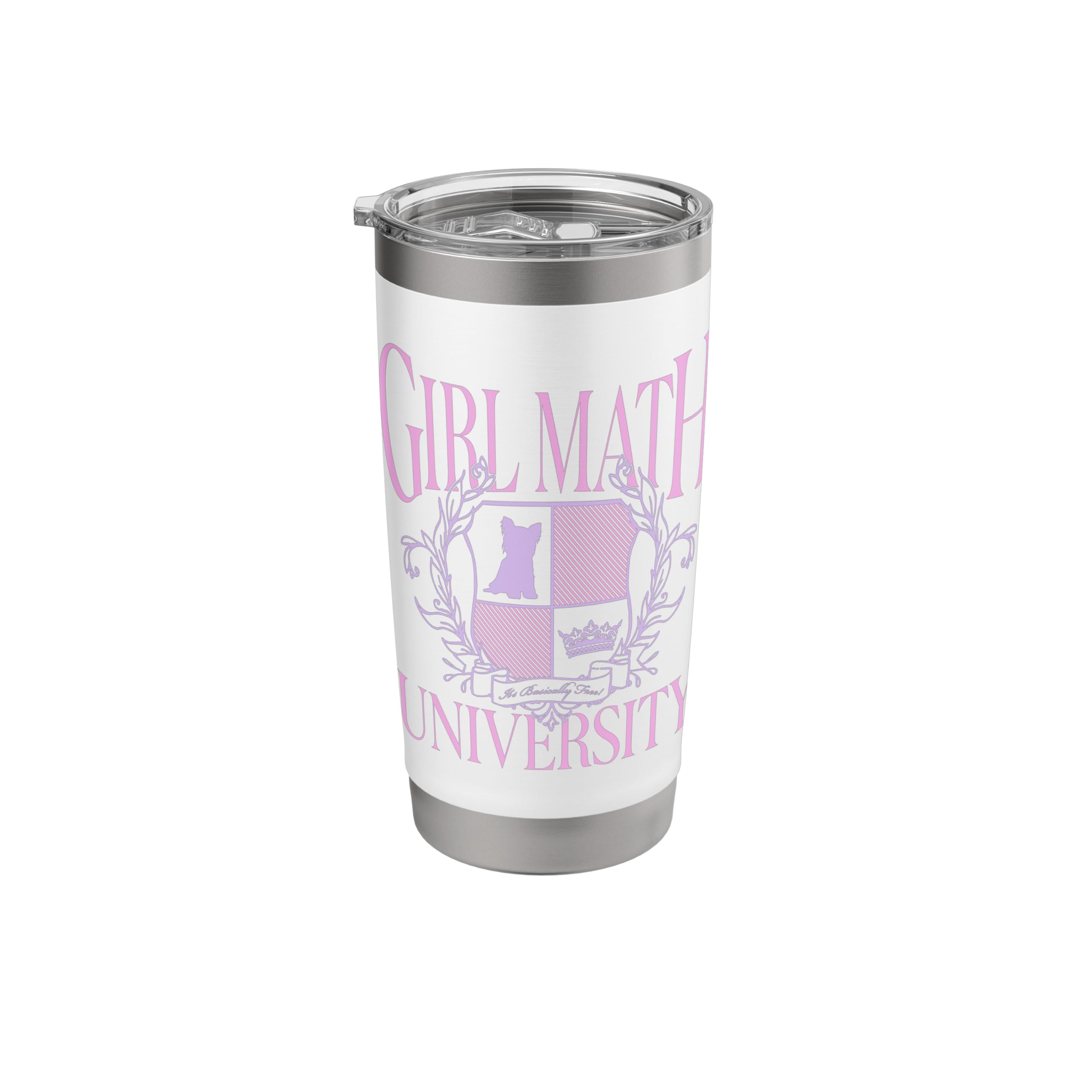 Girl Math University It's Basically Free Vintage Logo Stainless Steel Insulated Tumbler