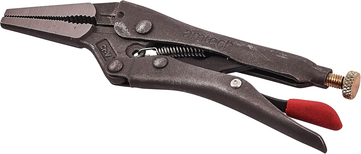 Mr.gadget's Solutions Mr. Gadget's Solutions® 6.5" Long Nose Locking Pliers – (Cr-Mo), Curved Jaws Grip Pliers