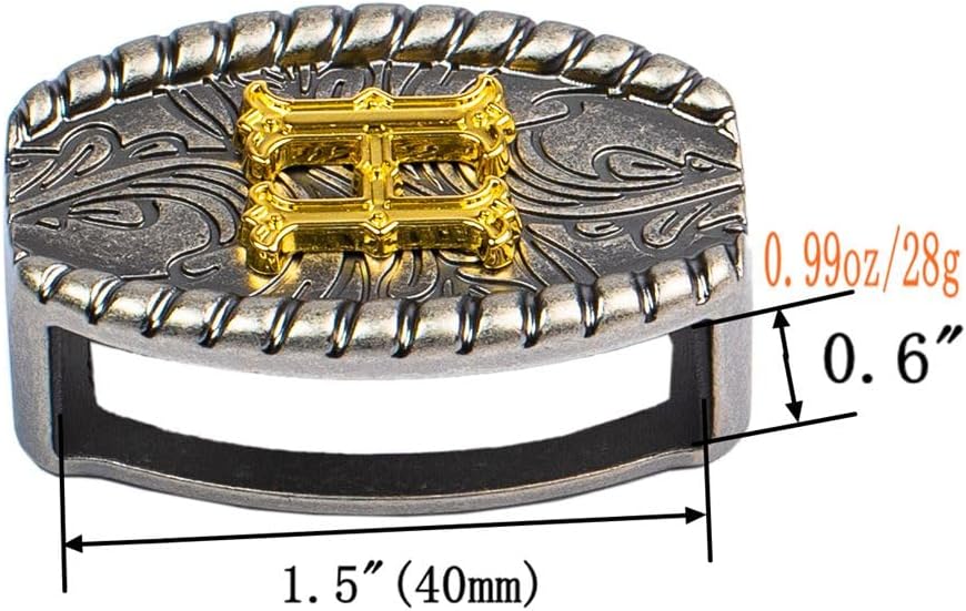 1.5"(40mm) Belt Loop Keeper Men's Western Cowboy Letter Loop image 3