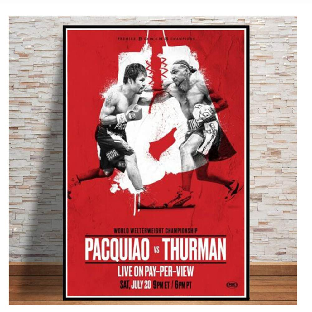 Suuyar Manny Pacquiao Vs Keith Thurman Boxing Poster Prints Art