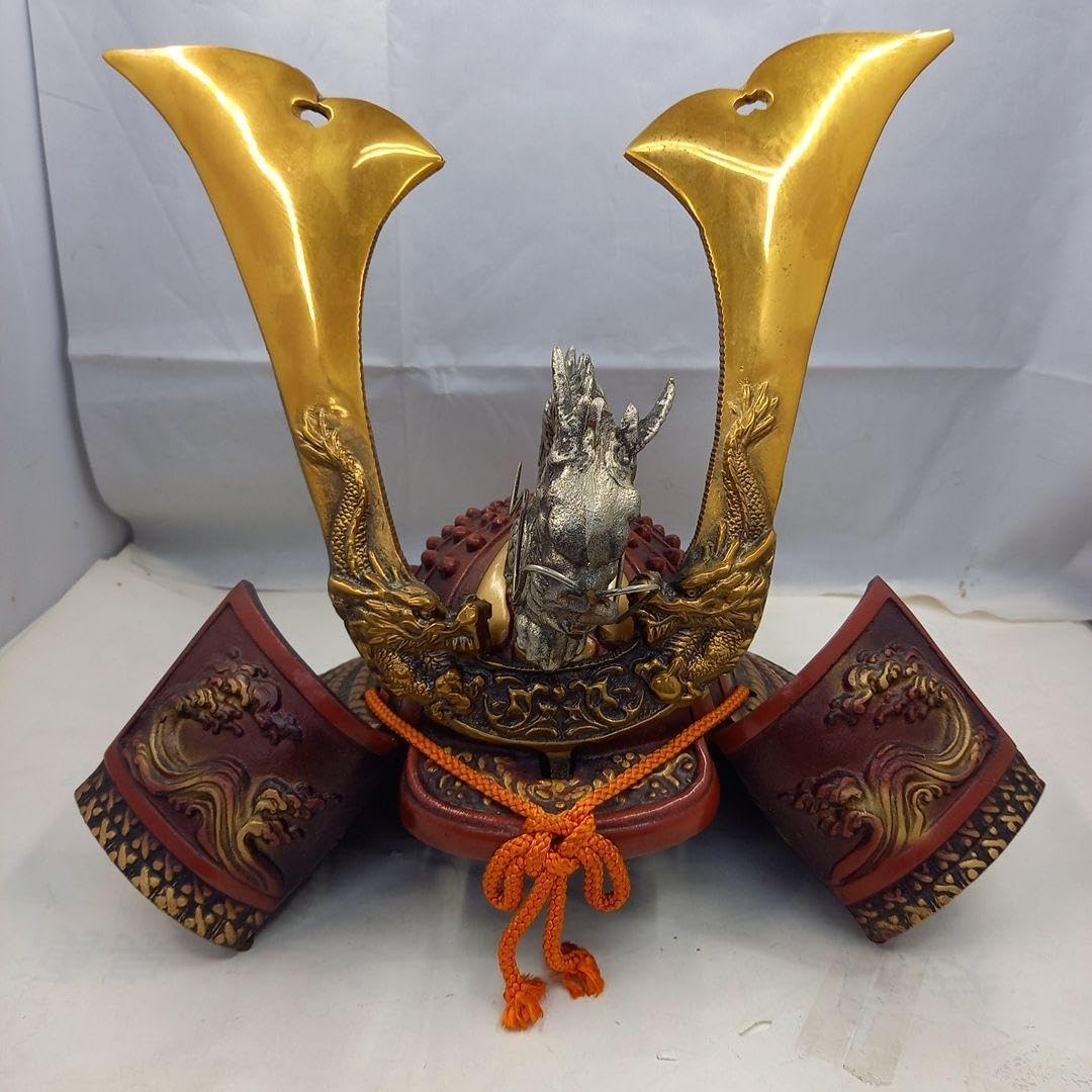 極上兜飾 飾兜 飾兜 極上10号 黒小札 赤糸縅 竹雀錺