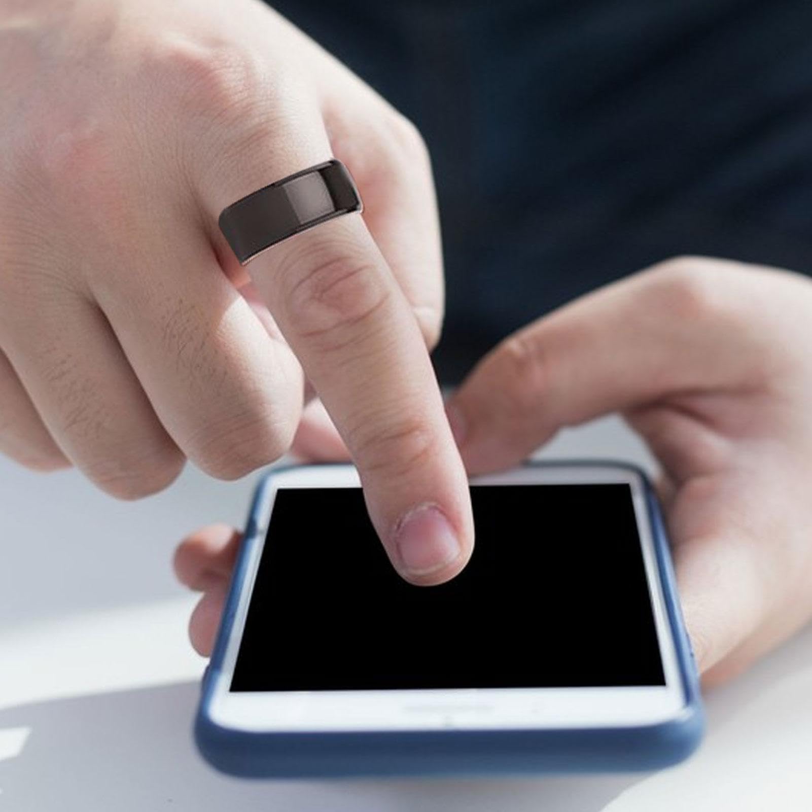 Anneau de suivi sain – Anneaux de santé intelligents, traqueur de fitness sans effort | Surveillance du sommeil activé par le geste et la température, suivi multitâche portable | Fonction photo