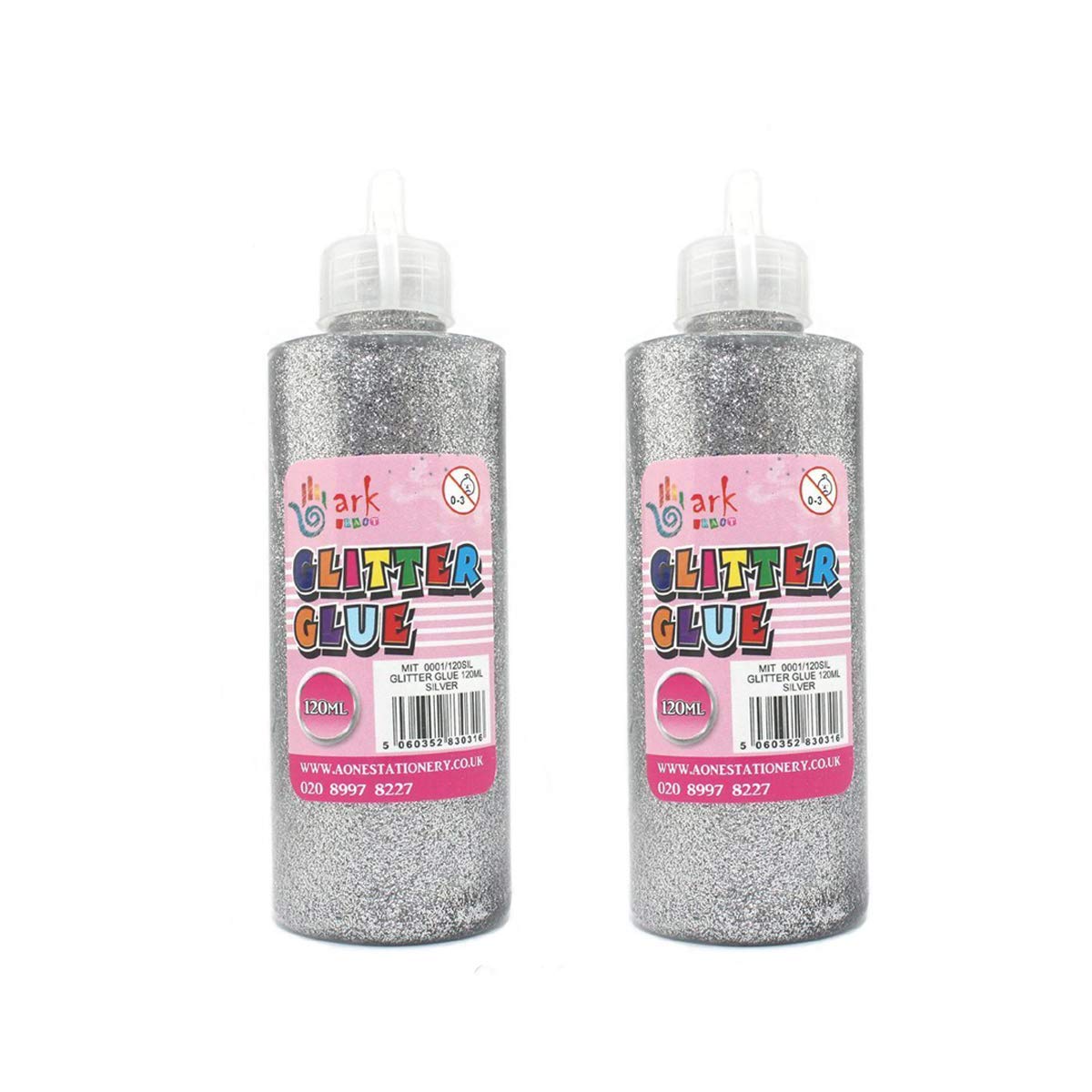 Ark Silver X Ark's Sparkling Glitter Glue - 120Ml (Silver) Size 2