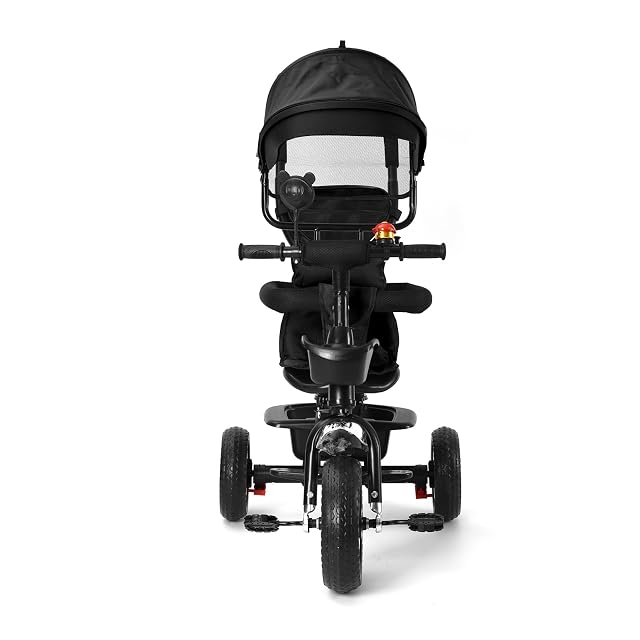 Foto 4 de 8 de Tricycle Niños Escalable Bastón y Parasol Plegable Extraíble Bolsa y Cesta Acero Triciclo Niño Escalable…