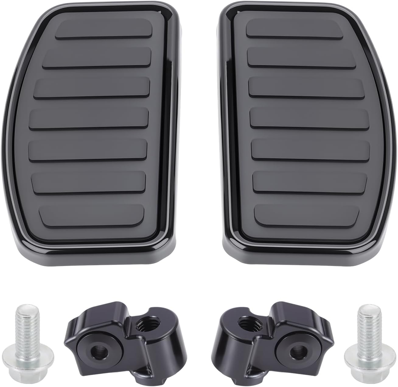 Aluminum Driver Floorboards Front Foot pegs for Indian Scout Sixty Bobber Mountain Bikes 2015-2024 Anti-Slip Rider Foot Boards Accessories (Black)
