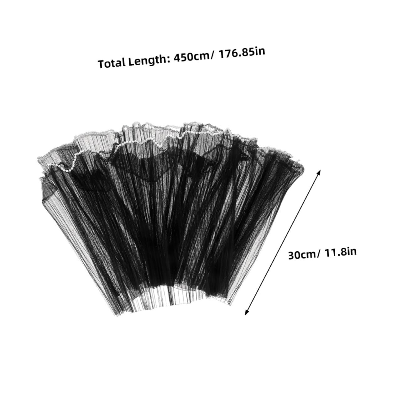 Veemoon 2 Rolls Pearl Edge Mesh Flower Bouquet Wrapping Sheet Gauze for DIY Crafts Tulle Fabric Decorations Lace Border Wedding Party Decoration