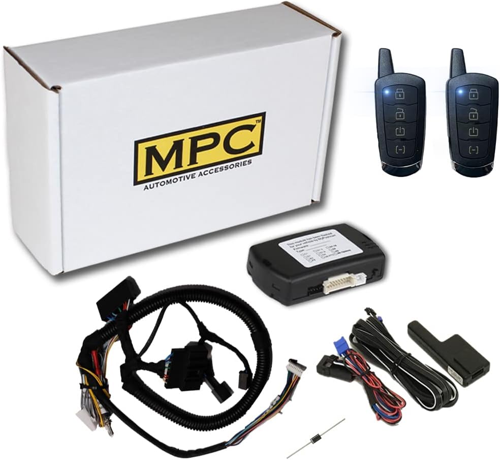 MPC 4-Button Remote Starter Compatible with 2013-2019 Ford Flex - T-Harness - Includes (2) 4-Button Extended Range Remotes - Up to 3,000 ft - Firmware Preloaded - USA Tech Support