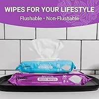 Vista 8 de Veeda Natural Cotton Body Wipes for Adults - 300 Count, Hypoallergenic & pH Balanced Wet Wipes - Unscented Personal Cleansing Wipes Safe for