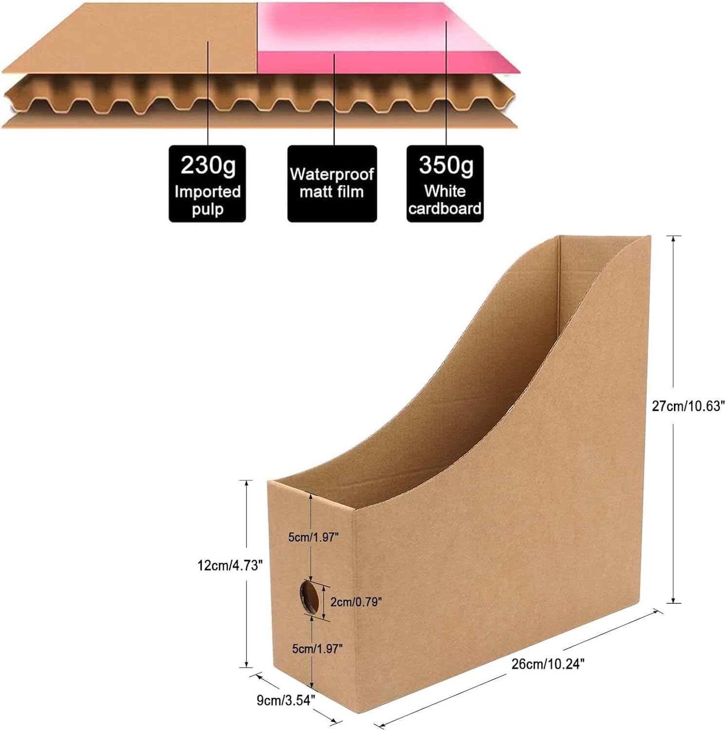 Magazine Holder ,5 Pack Folder Holder,File Magazine Holder Cardboard