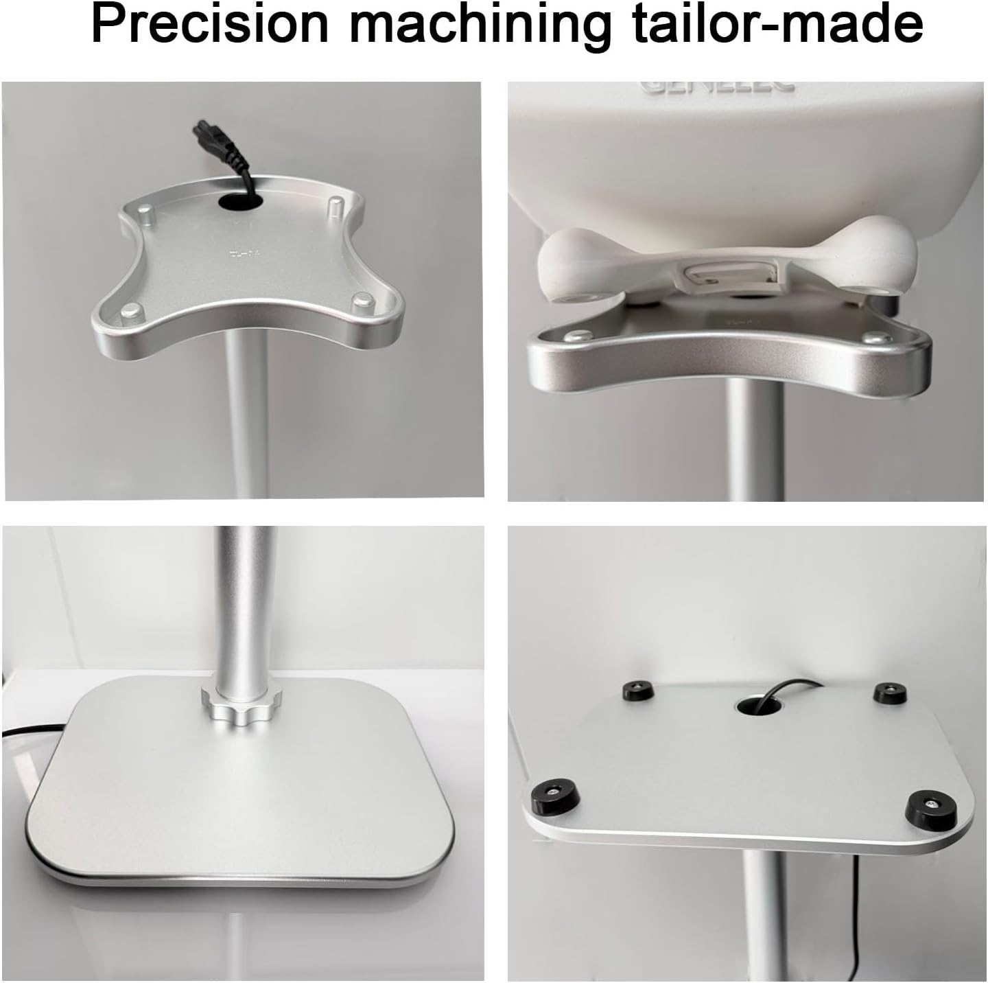 Speaker Floor Stand Compatible with Genelec 8030/G3/ G Three/ 8330/8331 & XX3X Series Studio Monitors,Aluminum Alloy,Cable Management Easy Installation(8030/G3/XX3X Black Pair)