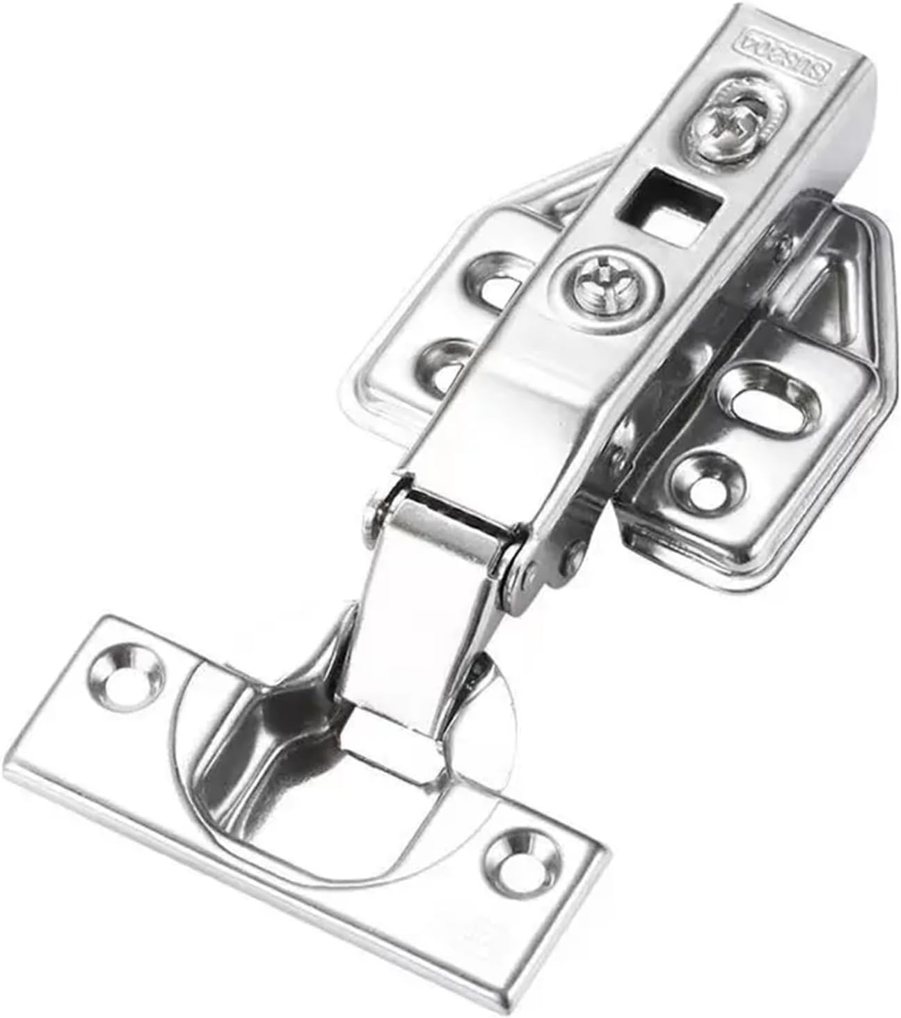Hinge Stainless Steel Door Hydraulic Hinges Damper Buffer Soft Close Hinge Cabinet Door Cupboard Furniture Hinges(Full-Stainless)