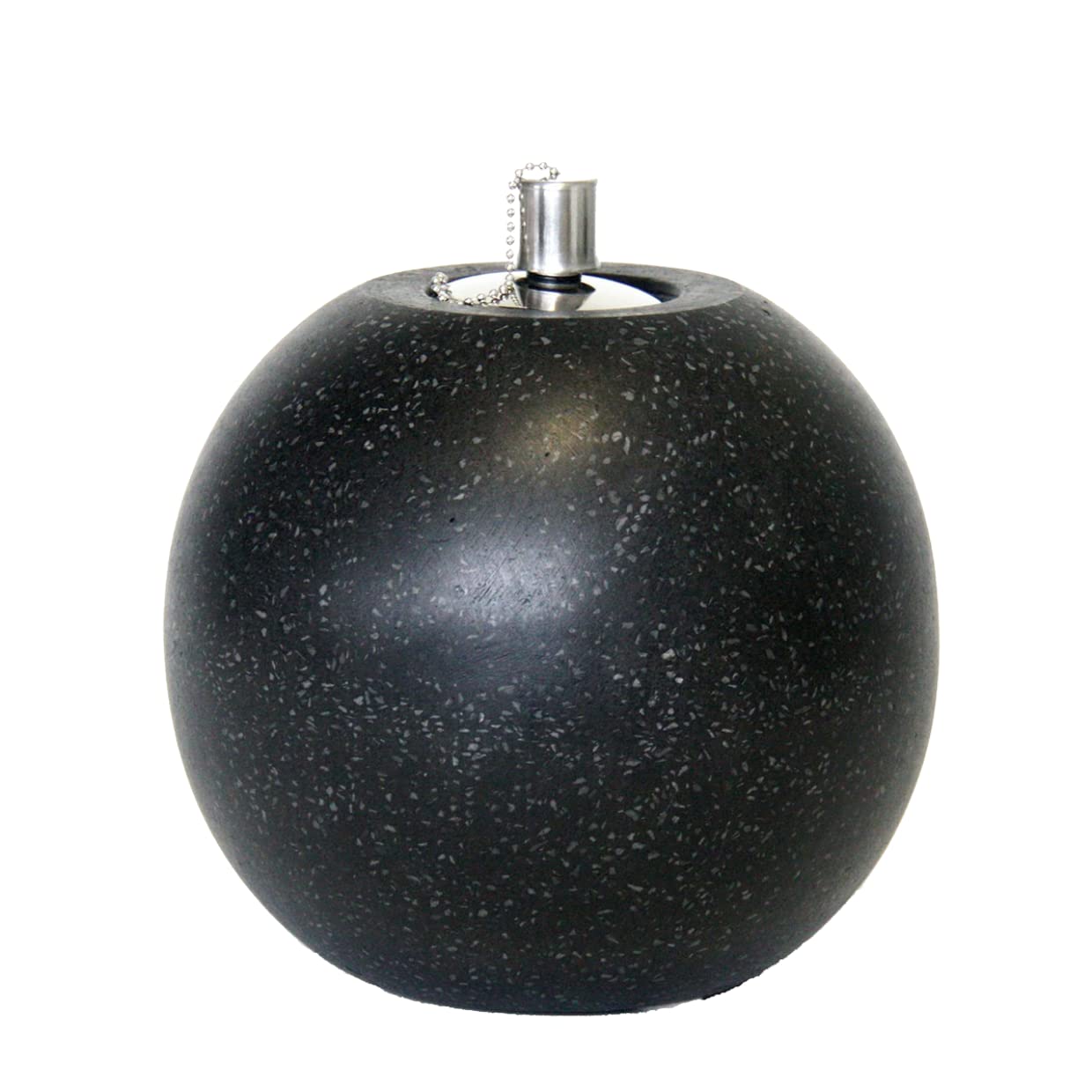 MAISONICA Terrazzo Oil Lamp - Round Black & Silver - Indoor & Outdoor