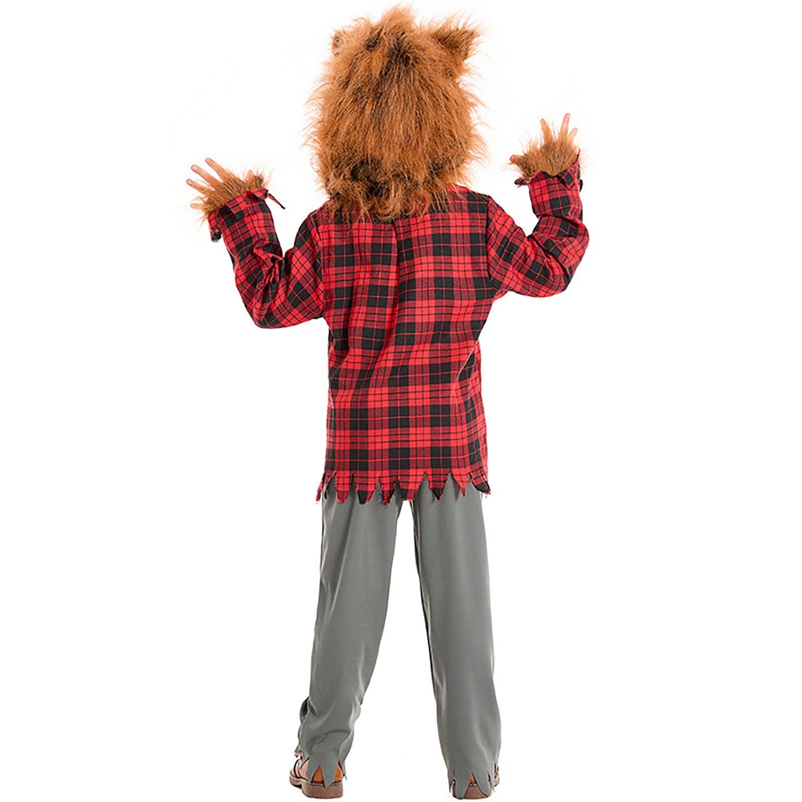 Halloween Kostüm Kinder Jungen Werwolf Kostüm Für Jungen Halloween Cosplay Outfit Tier Thema Party Kleidung Karneval Performance Kleiderschrank Gruseliges Wolfsoutfit Für Fasching Tierkostüm