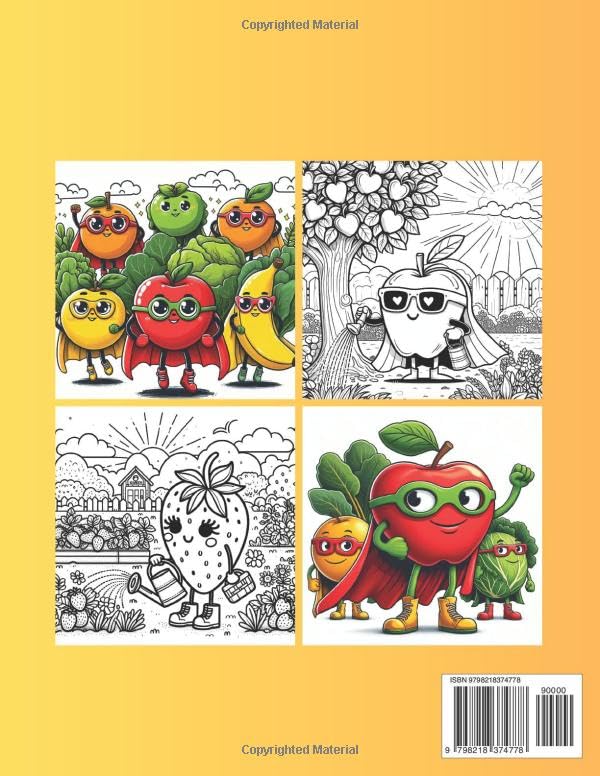 The Wonders of Superfoods Superhero's, Educational Coloring Book, Kids Coloring Book, Classroom, Nutritional, HomeSchool Activity Book: Kids ... Coloring Book, Healthy Kids Coloring - Image 2