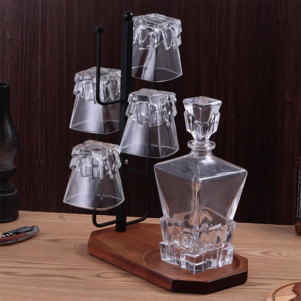 Vertical Coffee Mug Holder with Hooks and Wooden Base Space Saving Cup Organiser Multipurpose Kitchen Storage Rack
