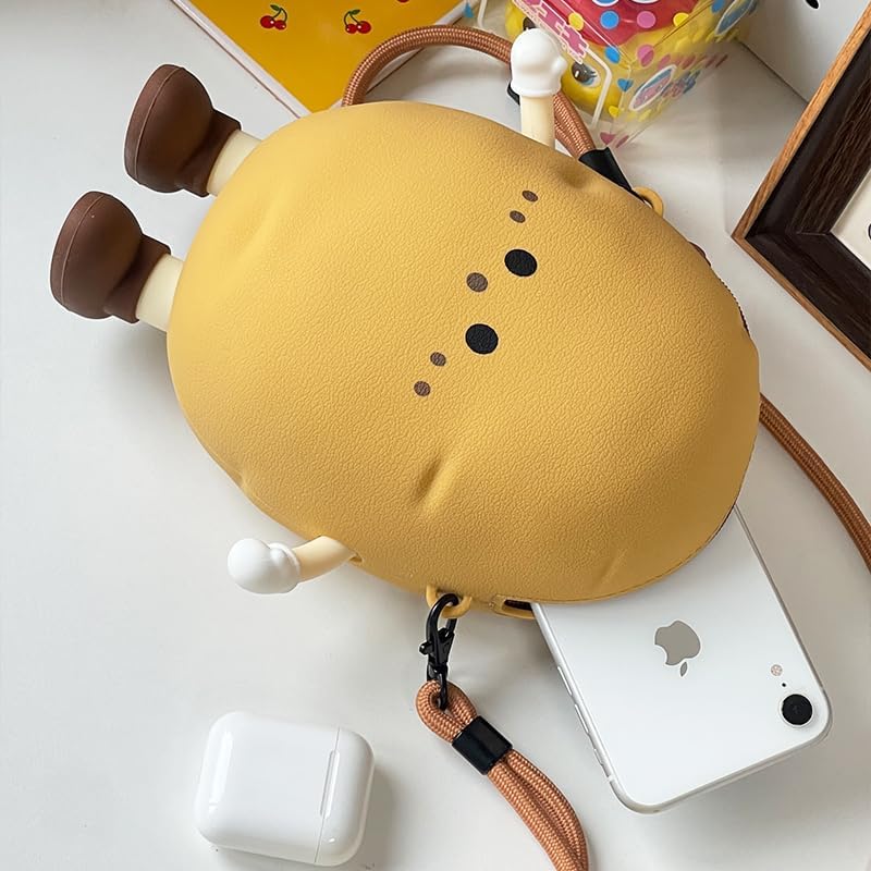 3D Cartoon Soft Silicone Novelty Wallets Crossbody Bag,Shoulder Phone Bag Purse with Zipper for Women Girls