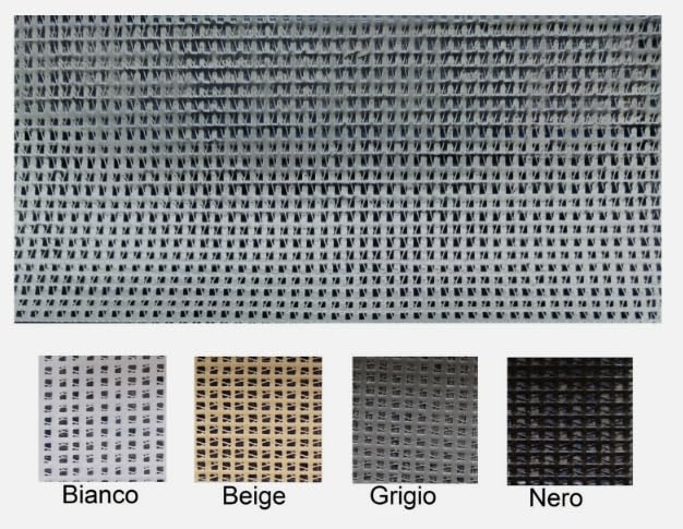 Rete filtrante ombreggiante pvc H. 250 cm cuscini barca mare microforata (NERO, 150 CM)