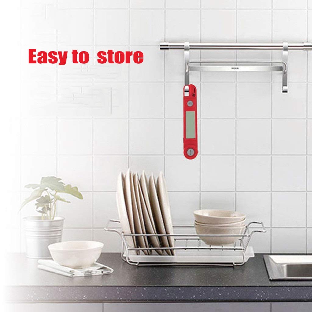 1PC Kitchen Thermometer Fast Digital Instant Reading Food Cooking Meat Thermometer with 95mm Foldable Stainless Steel Probe
