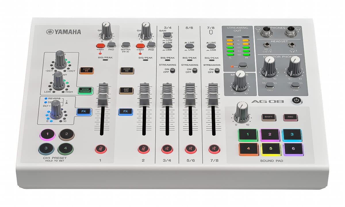 ヤマハ ライブストリーミングミキサー ライブ配信 8ch ボイスチェンジャ内蔵 ヤマハ YAMAHA ライブストリーミングミキサー ライブ配信 8
