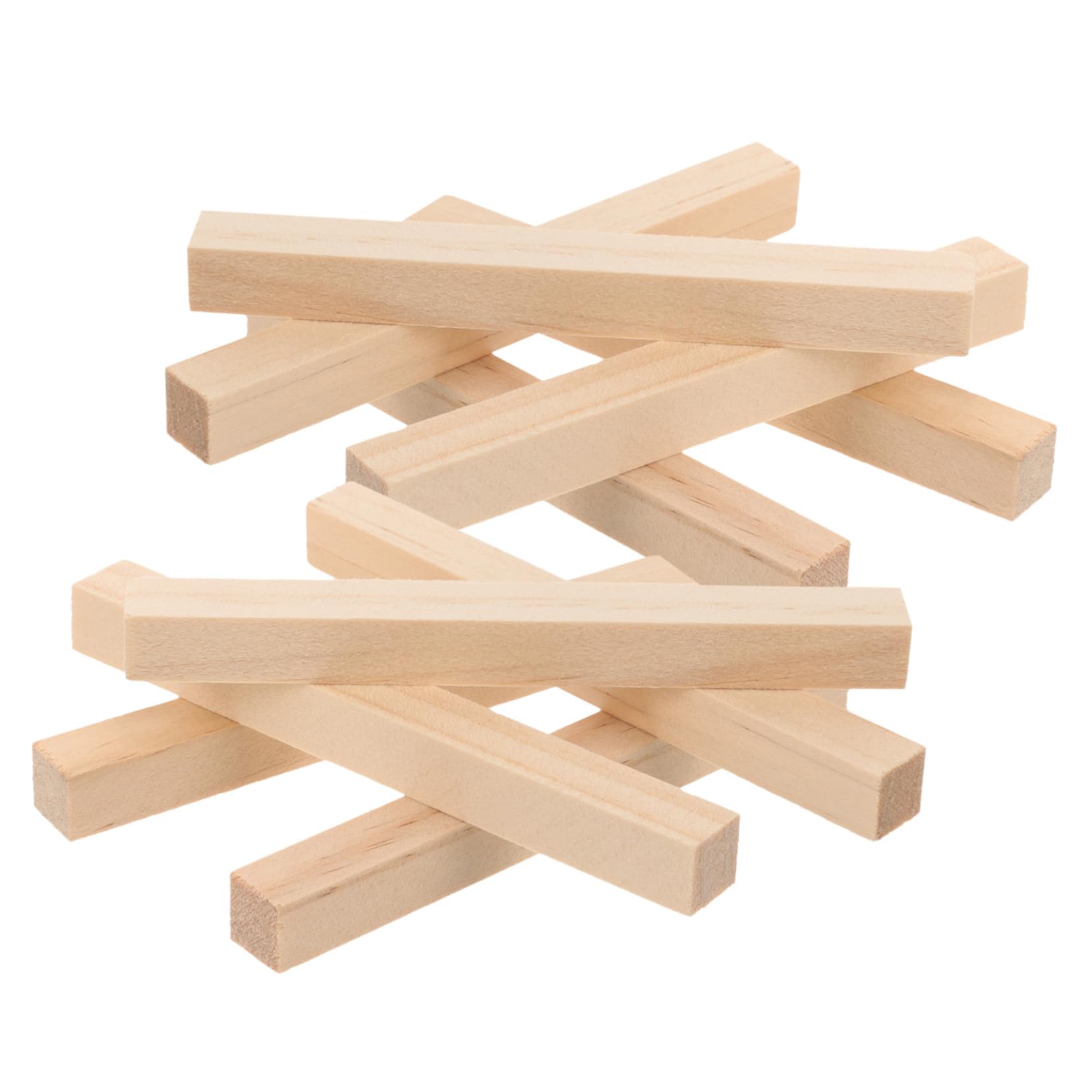 DOITOOL 4 Sätze Holzstangenmodellmaterial Unfertige Dübelstangen Jumbo Handwerk Basteln Unfertige Hartholzstöcke Unfertiger Holzstab Übung Dübelstange Kleine Dübel Kiefernholz 30 Stück * 4