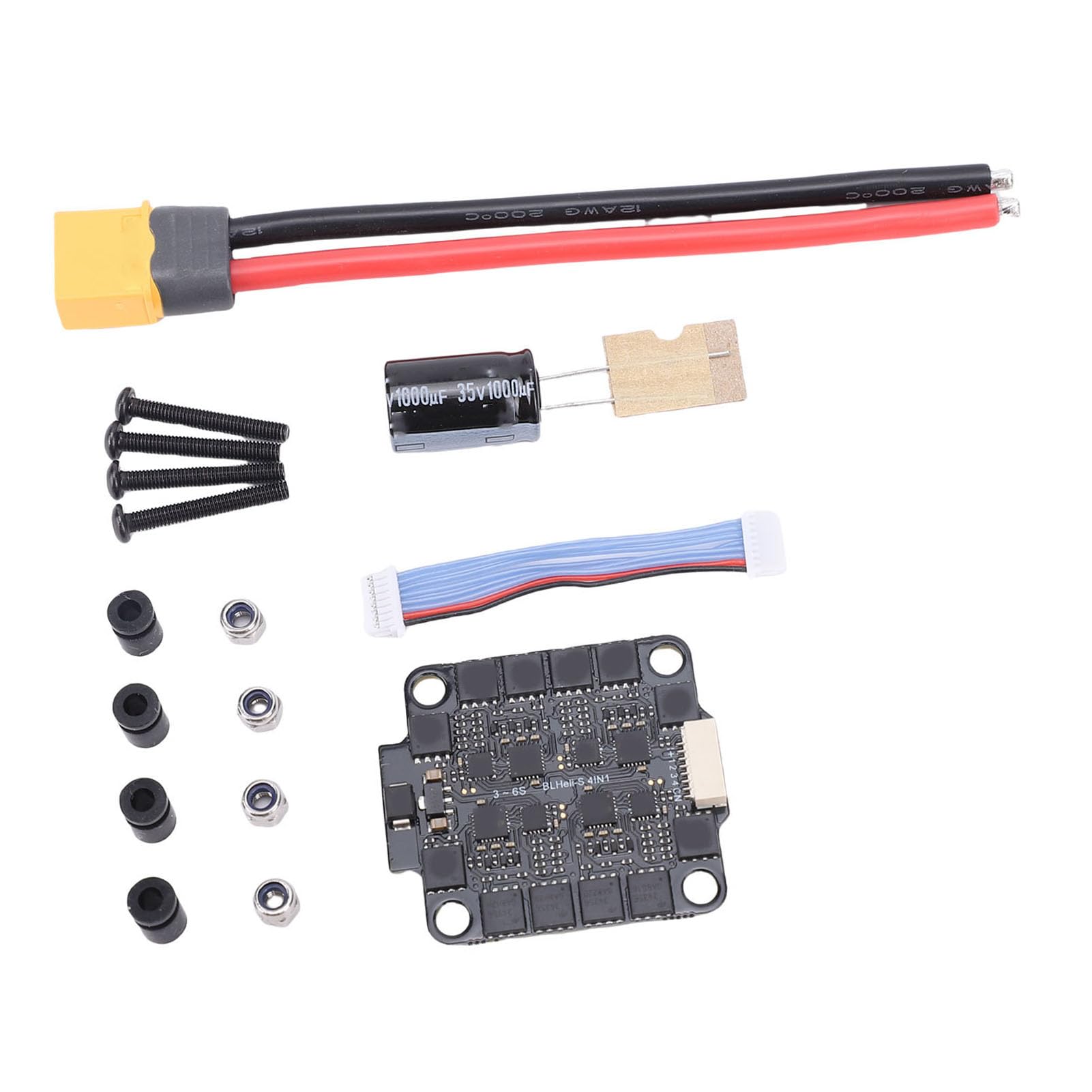 Cocoarm Zestaw Kontrolera Lotu ESC, Plastikowa Płytka Kontrolera Lotu F722 z 60A ESC, Szybka Aktualizacja Oprogramowania Sprzętowego, Bezprzewodowa Zmiana Kierunku Silnika, dla Drona RC 7 Cali 8