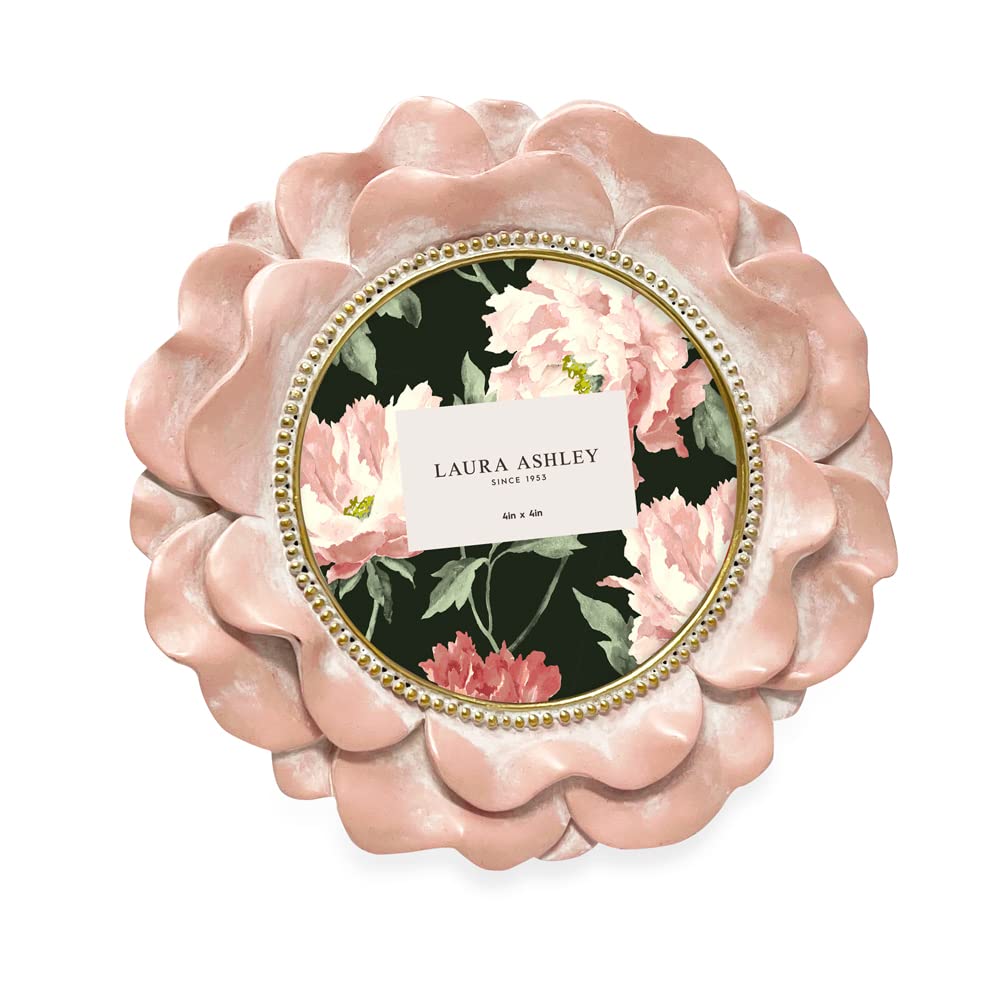 Amazon.com - Laura Ashley 4x4 Pink with Gold Round Resin Ornate