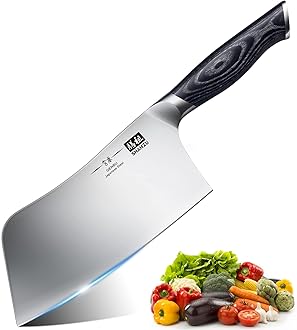 SHAN ZU 7 Inch Chef Knife, Sharp Meat Cleaver Knife Vegetable Chopper Professional Japanese High Carbon Stainless Steel Kitchen Chopping Knife with K133 Wood Handle, Black Tortoise Genbu Series