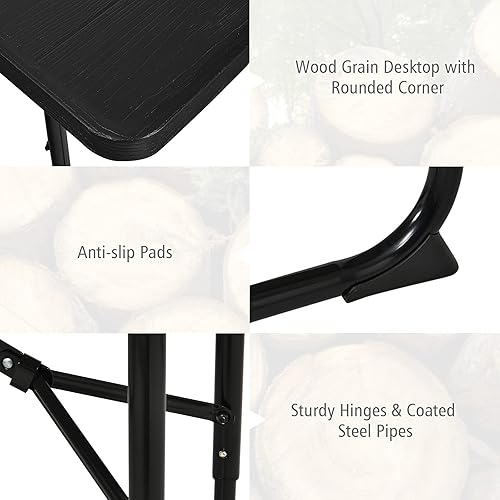 Miniatura 7 de GYMAX Mesa de pícnic, mesas de picnic plegables de 550 libras con bancos y asientos, resistente a la intemperie, mesa de picnic portátil de fácil