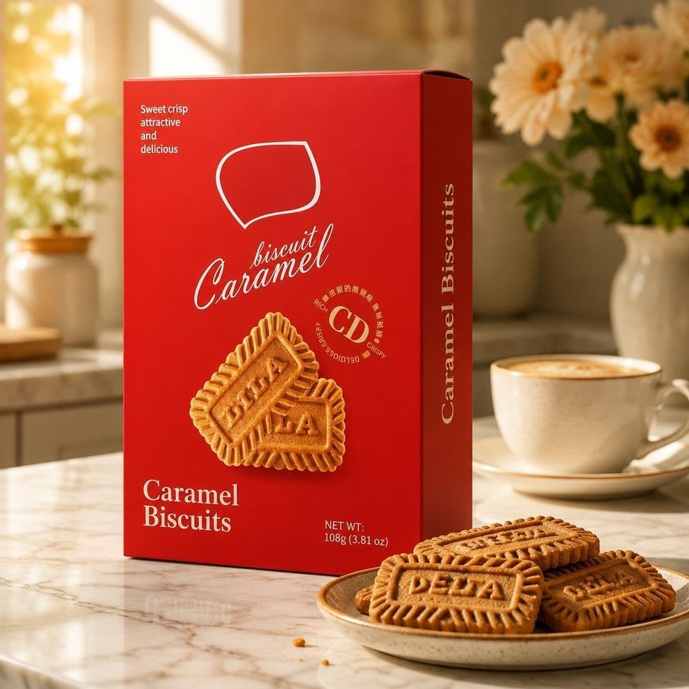 Galletas De Caramelo, Snack Dulce Crujiente 108g