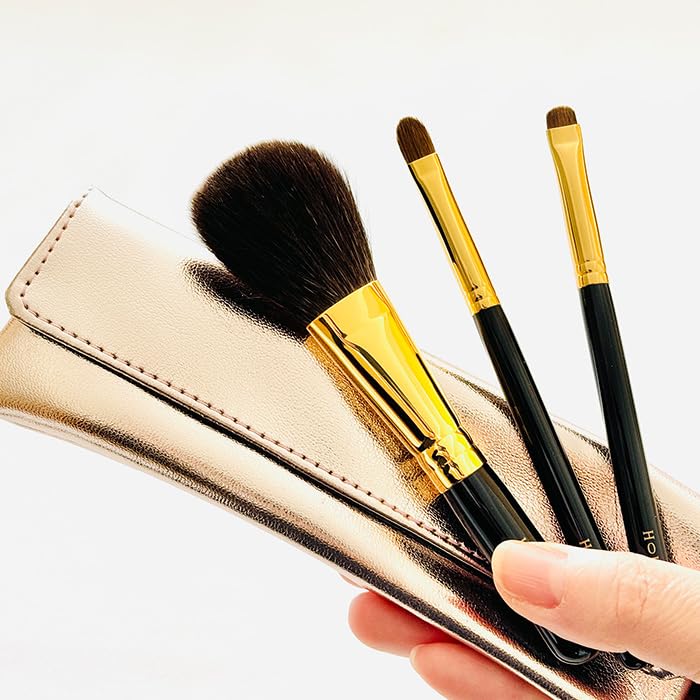 仿古堂 HOUKODOU 高級化粧筆宙シリーズ 〈3本セット〉ブラシケース