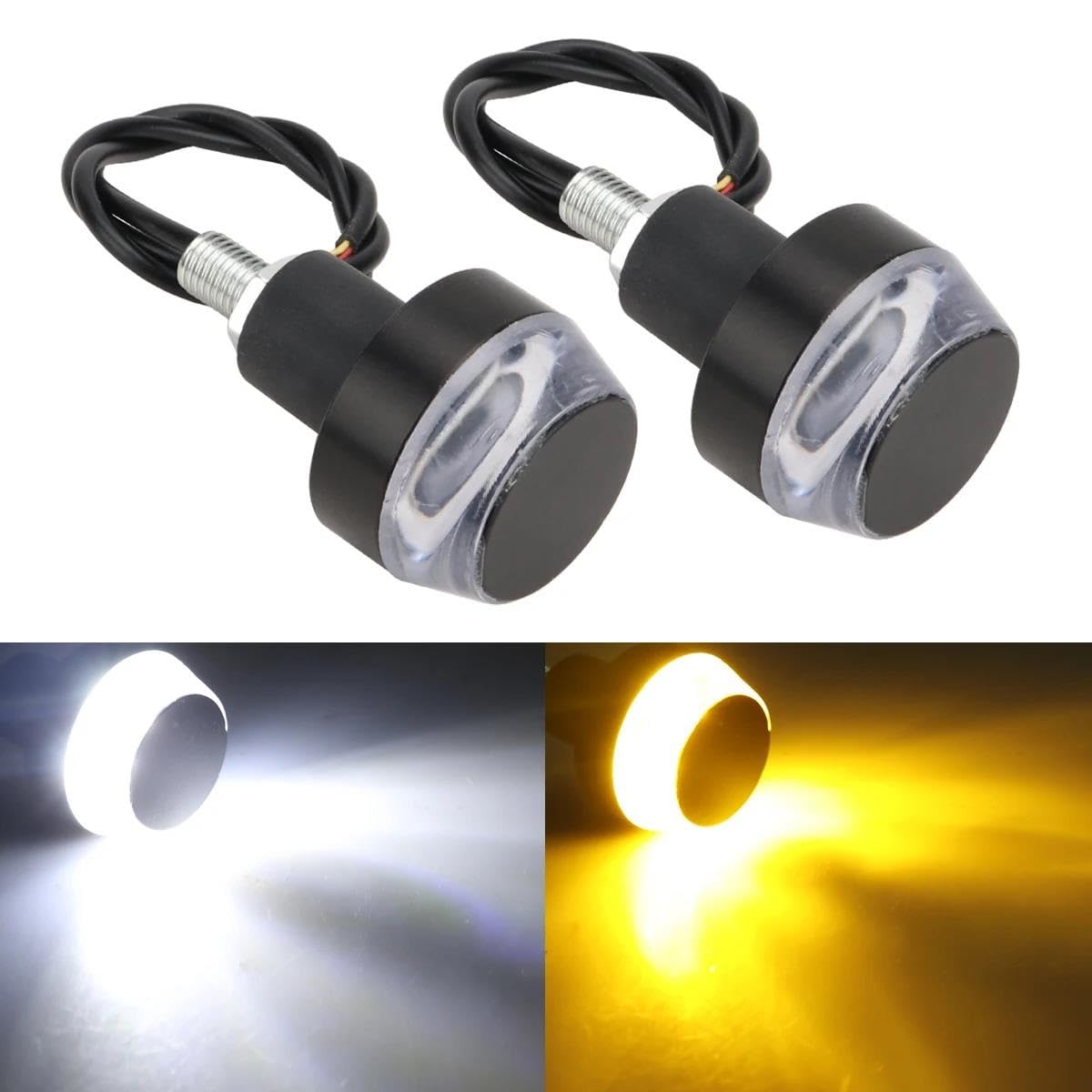 Amazon.co.jp: ウインカー オートバイ LED ハンドル ライト バーエンド