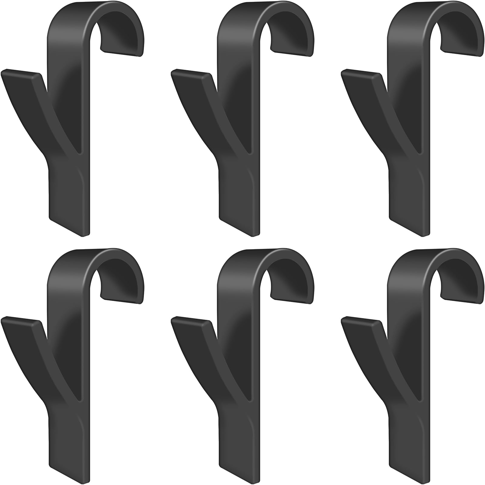 LICQIC 6 Pcs Towel Radiator Brackets Hooks, Bathroom Heated Towel Rail Hooks for All Standard Radiators, Black โ image 1