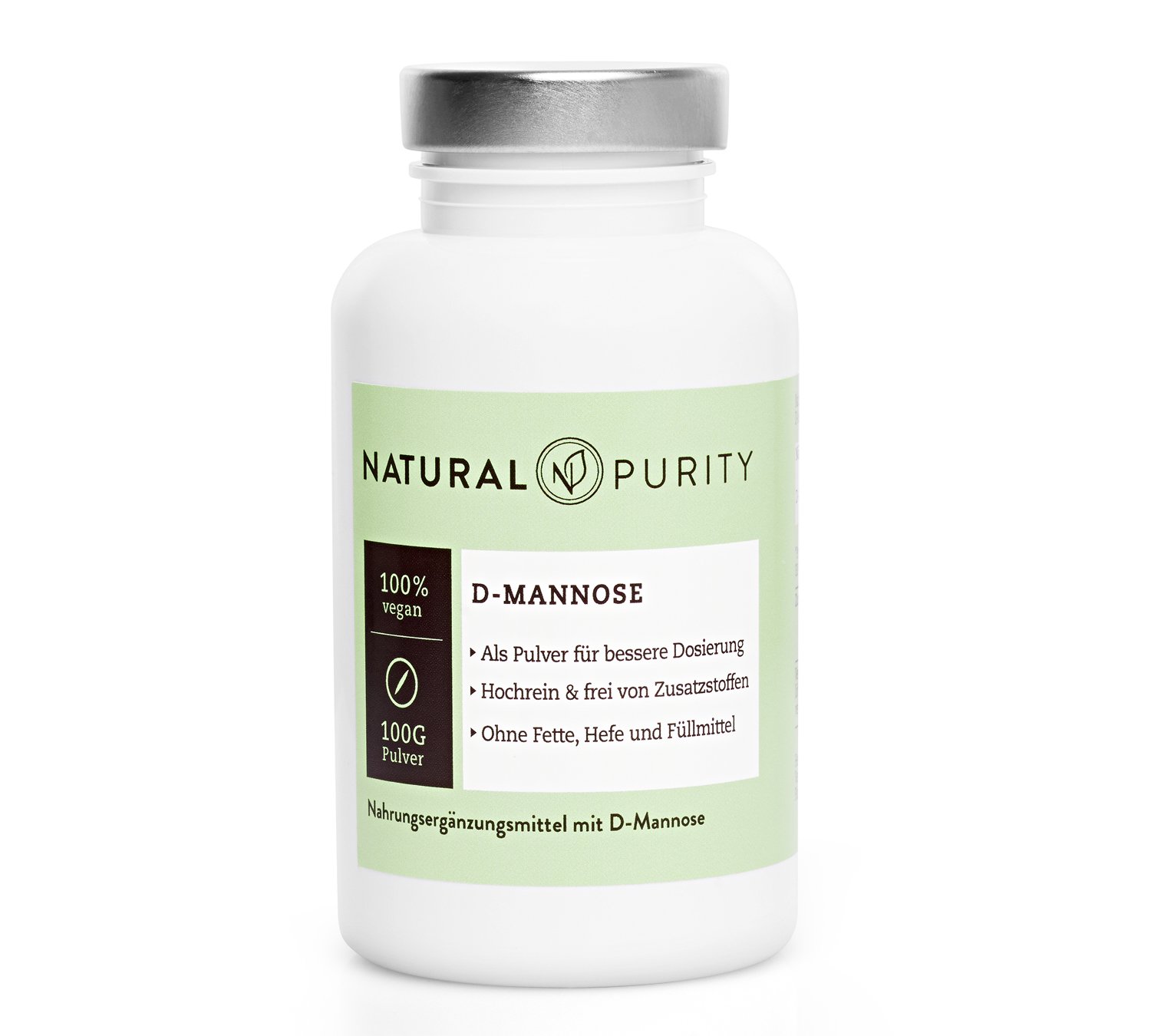 Verisana | D-Mannose Pulver – 100g Dose |100% naturbelassen, rein & ohne Zusatzstoffe, Fette, Hefen oder Füllmittel | Einfache Dosierung | Natural Purity
