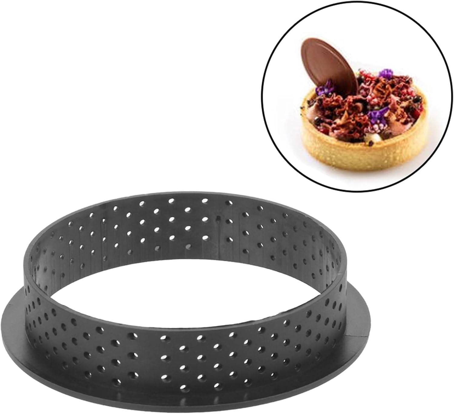 Cake Mould Baking Ring Cake Ring Mold For Making Cake Bread Dessert Black Multiple Sizes(Rectangle)
