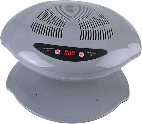 Miniatura 8 de Secador de esmalte de uñas profesional, 400 W, secadora de aire de doble temperatura para manos y pies, gris, 110 V