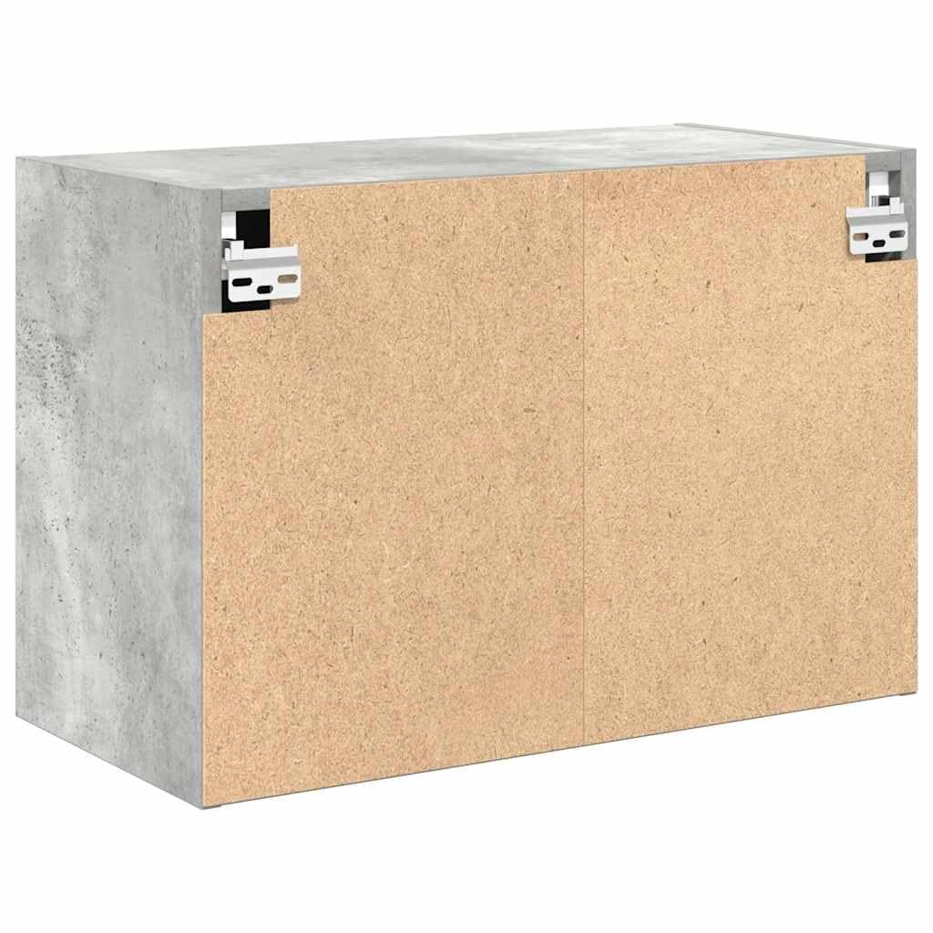 vidaXL Pensili per Garage 2 pz Grigio Cemento in Legno Multistrato