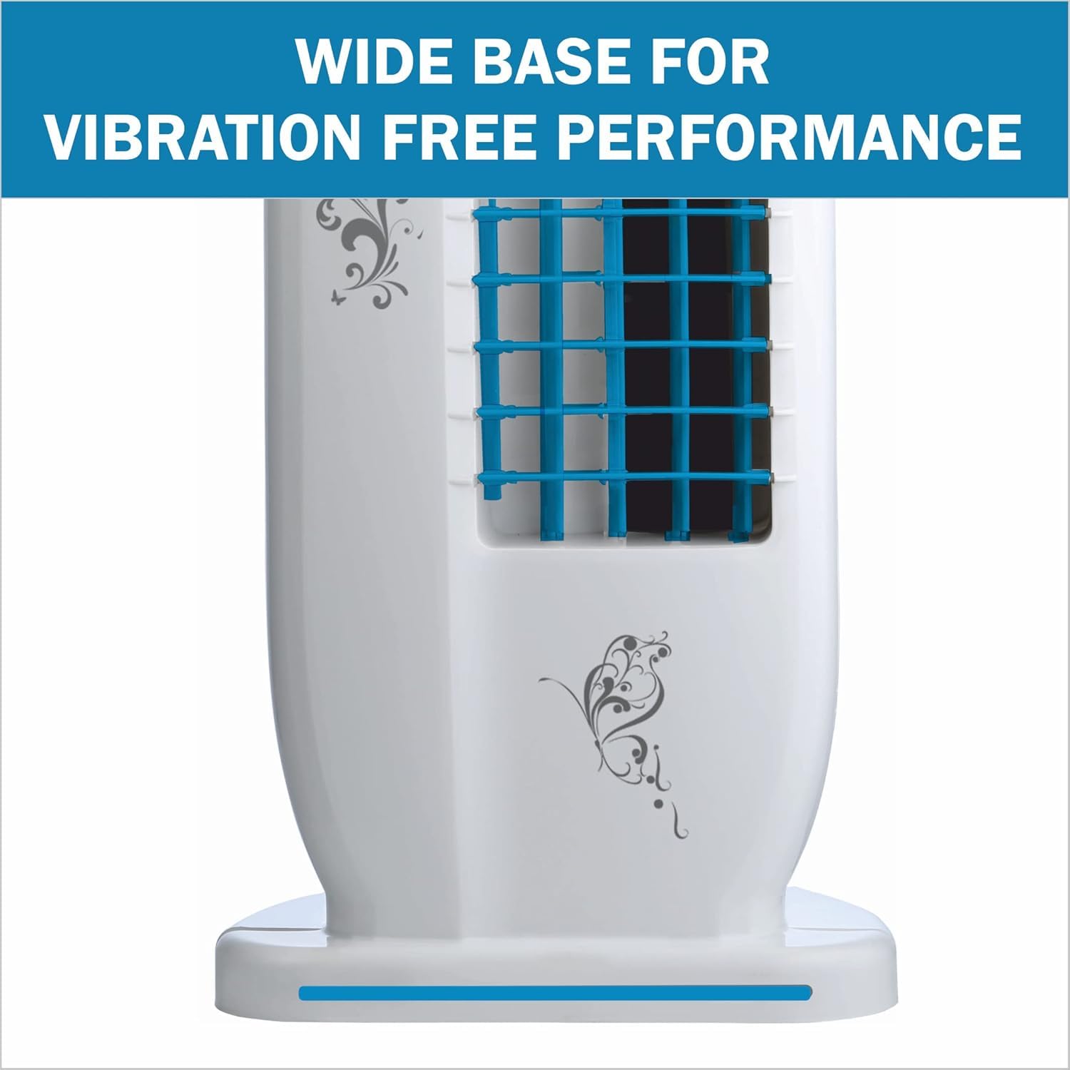 Butterfly Windy+ Tower Fan - 180W, 3 Speed Levels, Swing,2 mtr wire, 25feet air throw,1350RPM (Blue) 1