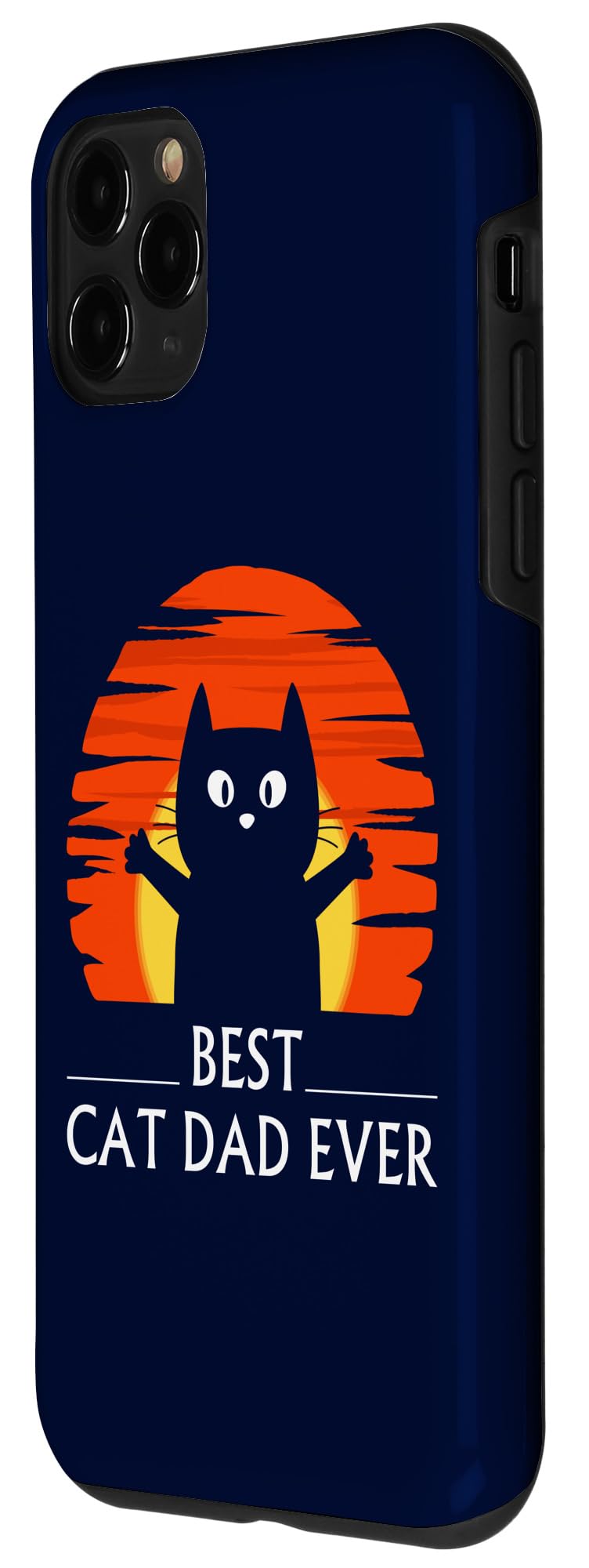iPhone 11 Pro Best Cat Dad Ever Japanese Style Funny Cat With Paws Mens Case - Image 2