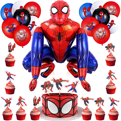 Luftballon Dekoration zum Kindergeburtstag,Folienballon 55 x 63 cm , Latex Ballons Set für Geburtstag,Cake Topper,Party Dekorationen,für Mädchen Junge Geburtstagsfeier Cover