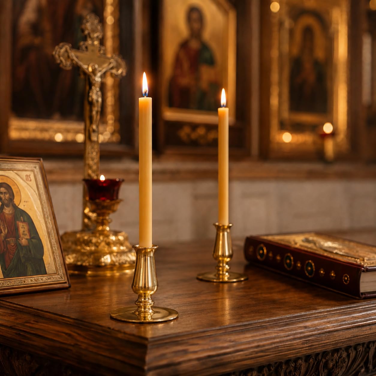 NKlaus 12x Portacandele in ottone Portacandele d'oro Candele d'altare sottili fino a Ø0,9cm Matrimonio 6730