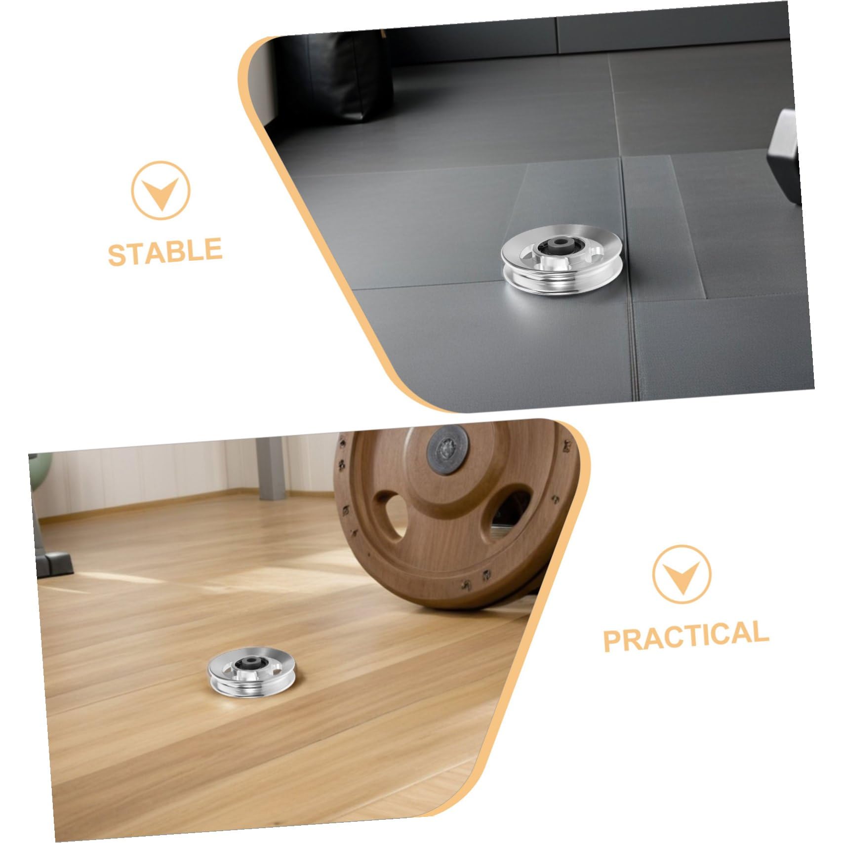 4 Poleas de Cable para Gimnasio en Aleación de Aluminio Plata, Sistema de Poleas Silencioso Instalación Fácil y Movimiento Estable para Entrenamiento en Casa