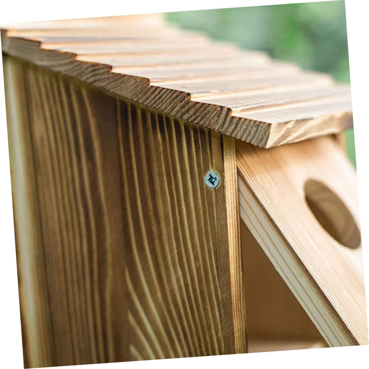 INOOMP Casita de Pájaros de Madera Colgante para Dormir Nido de Cría para Pájaros Decoración de Jardín Exterior Nido de Madera para Chochines