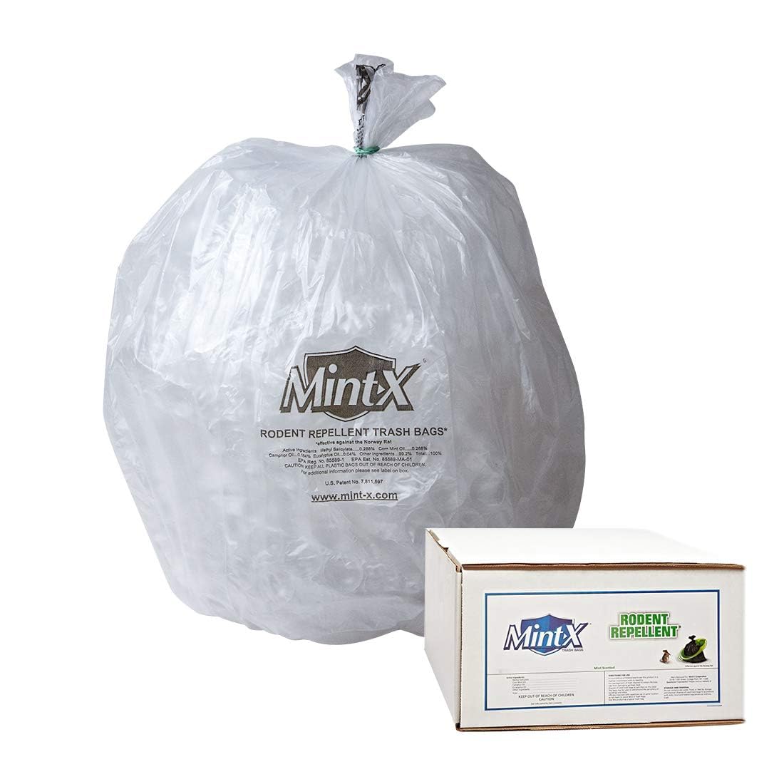 Amazon.co.jp: Mint-X げっ歯類忌避ゴミ袋 1.7ミル フラット