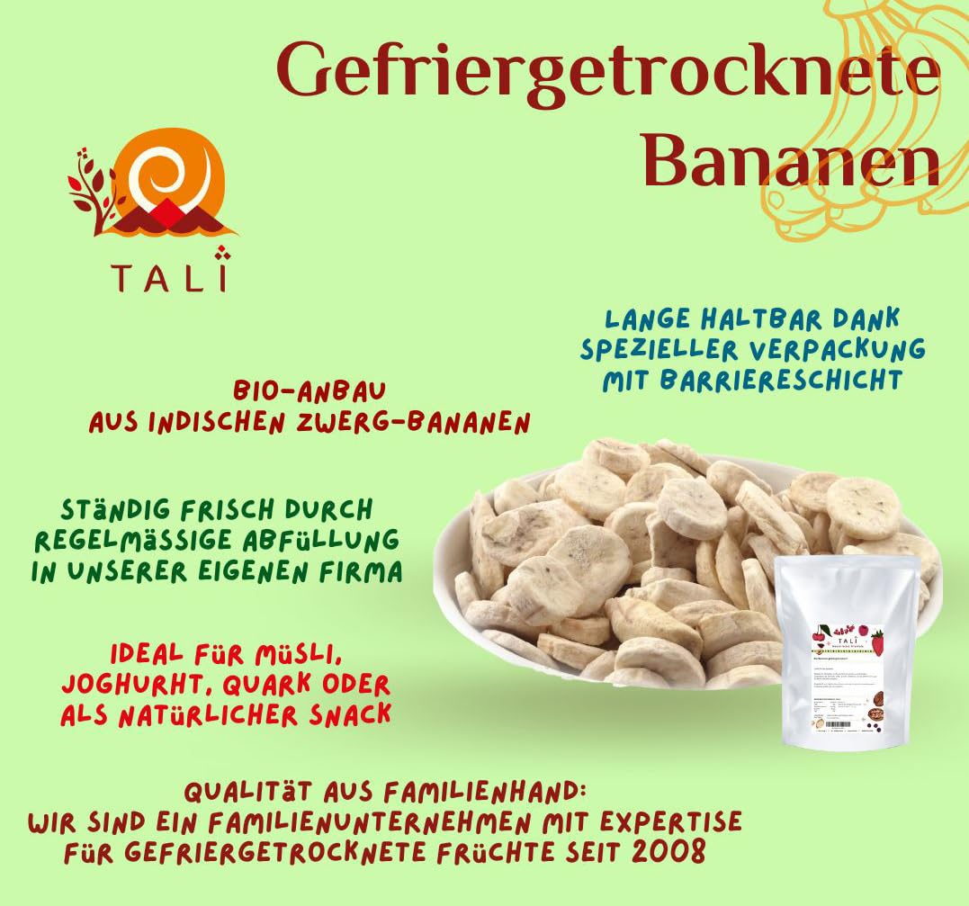 TALI Bio-Bananen gefriergetrocknet 1000 g